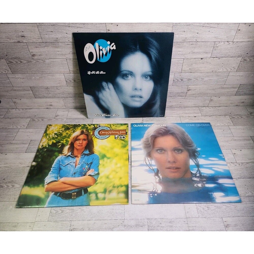3 Vintage OLIVIA NEWTON-JOHN LPs Vinyl Records Albums LOT 1970s MCA